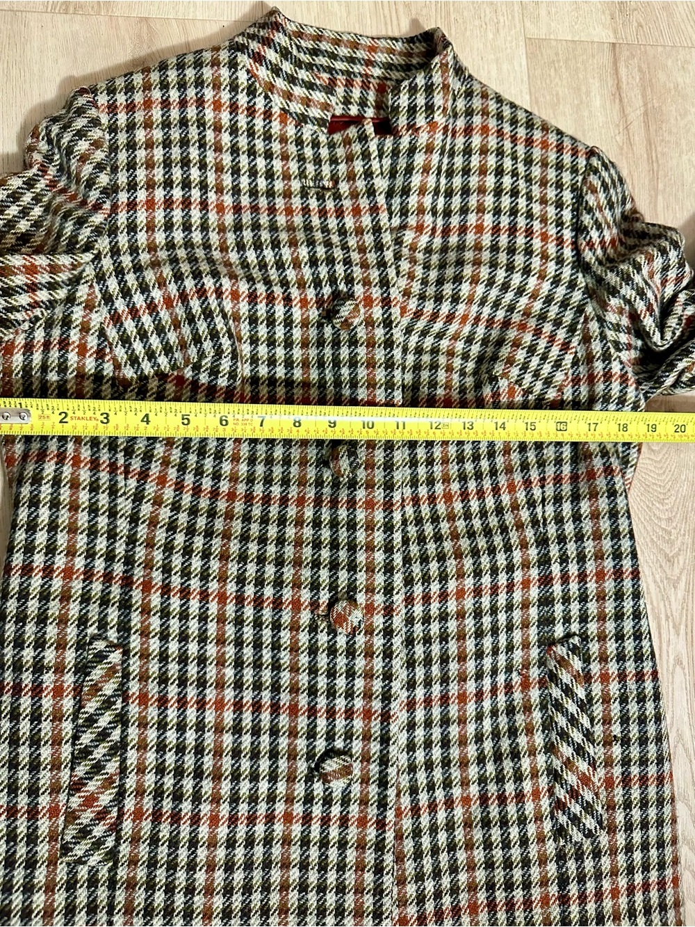 RONY LEE Plaid Wool Blazer Jacket Hong Kong Vintage Tailored - Picture 5 of 14